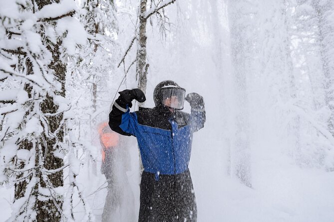 1 Hour Easy Snowmobile Safari in Levi - Crossing frozen lakes and stopping for photos