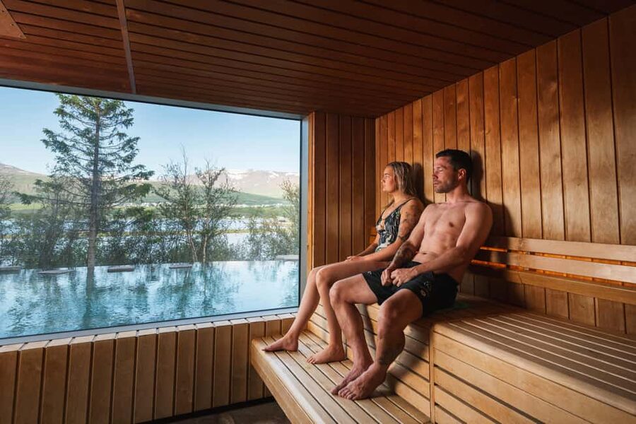 Akureyri: Forest Lagoon Entrance Ticket - Forest Bistro and the swim-up bars
