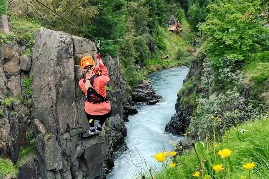 Akureyri: Zipline Tour - The scenery, from river level to bird’s-eye views
