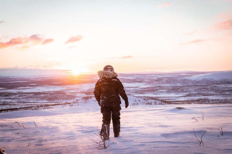 Arctic Dream - Snowmobile Safari to Lapland Viewpoint - Getting suited up at Máttaráhkká Northern Light Lodge