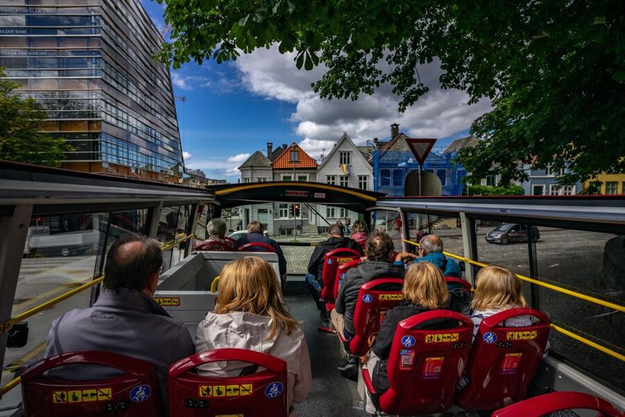 Bergen: City Sightseeing Hop-On Hop-Off Bus Tour - Jekteviken Cruise Terminal and the city park