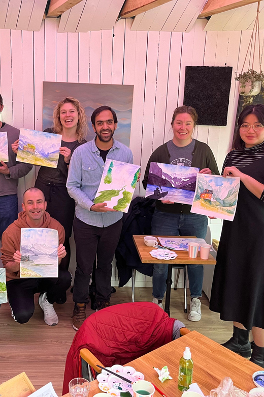 Bergen: paint Norwegian landscape with watercolor - Building a Norwegian Fjord Scene