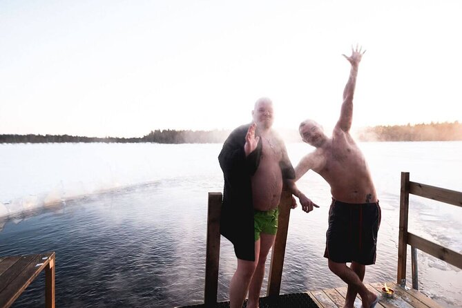 Best Of Lapland: Sauna, Ice swimming, Dinner & Northern Lights - The lake plunge is the memorable test