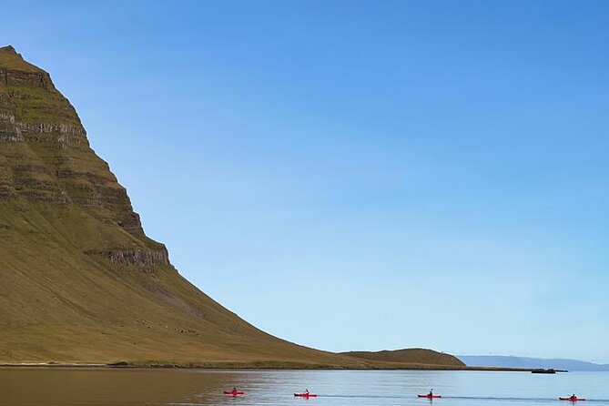 Classic Kayaking Adventure by Mt. Kirkjufell - A Gentle Pace for First-Time Kayakers