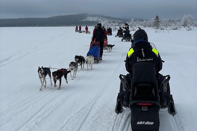 Day tour with snowmobile in Kiruna 10:30 am - Swedish fika beside the trail