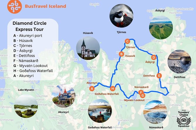 Diamond Circle Myvatn Waterfalls, and Husavik from Akureyri Tour - Lake Mývatn and the volcanic country around it