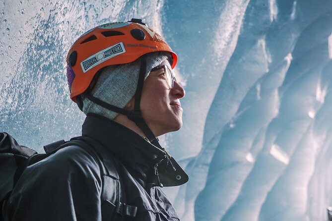 Early Bird Ice Cave with 3 Professional Photos - Inside the blue summer ice cave