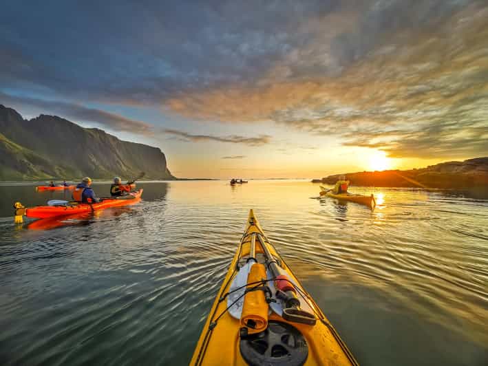 Eggum: Lofoten Islands Midnight Sun Kayak Tour - Getting comfortable in a double kayak