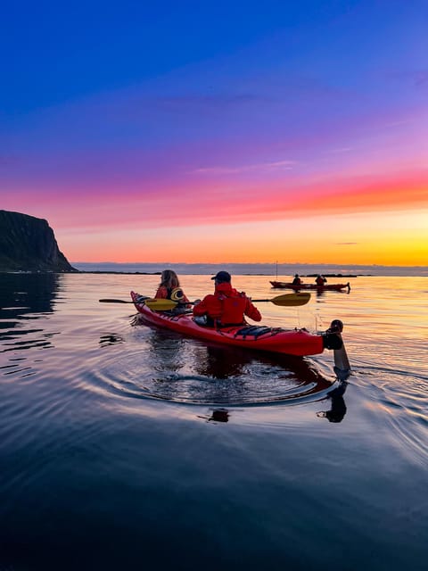 Eggum: Lofoten Islands Midnight Sun Kayak Tour - Paddling between Eggum’s small islands