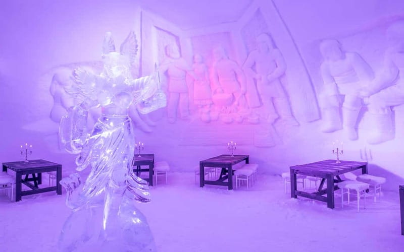 Entrance tickets to Snowman World and Snow Restaurant Dinner - The Practical Reality of Eating on Ice