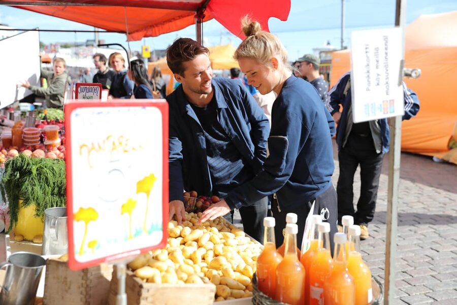 FOOD Tour with Rooftop Bar Visit in Helsinki - Jugend Hall sets the food story