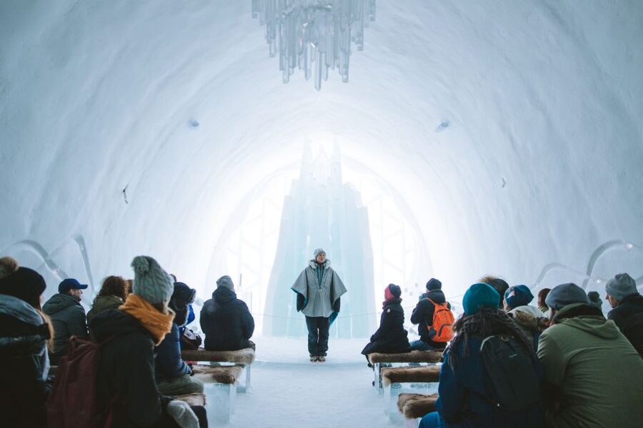 From Abisko: Explore the Icehotel - Entering the ICEHOTEL at Jukkasjärvi