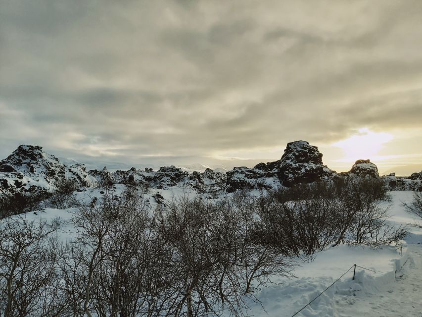 From Akureyri: Godafoss and Lake Myvatn - Winter conditions and summer differences