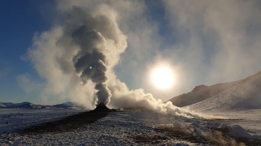 From Akureyri: Godafoss and Lake Myvatn - The first view: Eyjafjörður and the road to Goðafoss