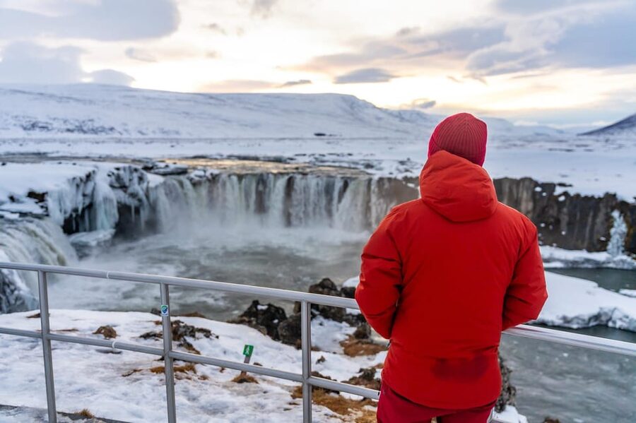 From Akureyri: Goðafoss Waterfall Winter Tour - The Viking-era meaning behind the Waterfall of the Gods