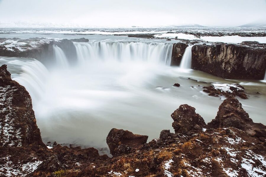 From Akureyri: Goðafoss Waterfall Winter Tour - Returning to Akureyri, with useful drop-off choices