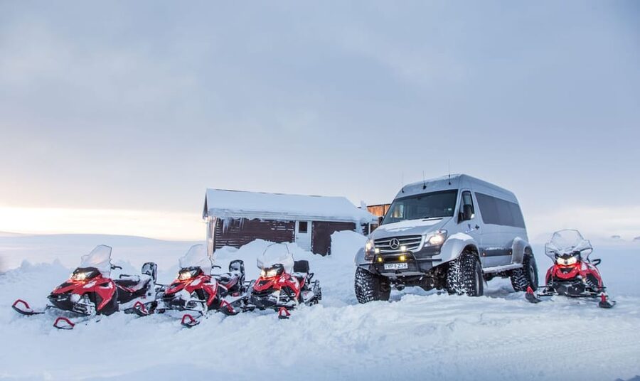 From Geysir: Snowmobiling & Ice Cave on Langjökull Glacier - Returning to base camp and Skjól