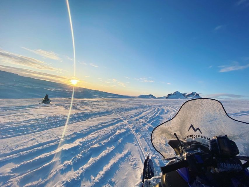 From Gullfoss: Langjökull Ice Cave and Snowmobile Tour - From Gullfoss Café to the highlands