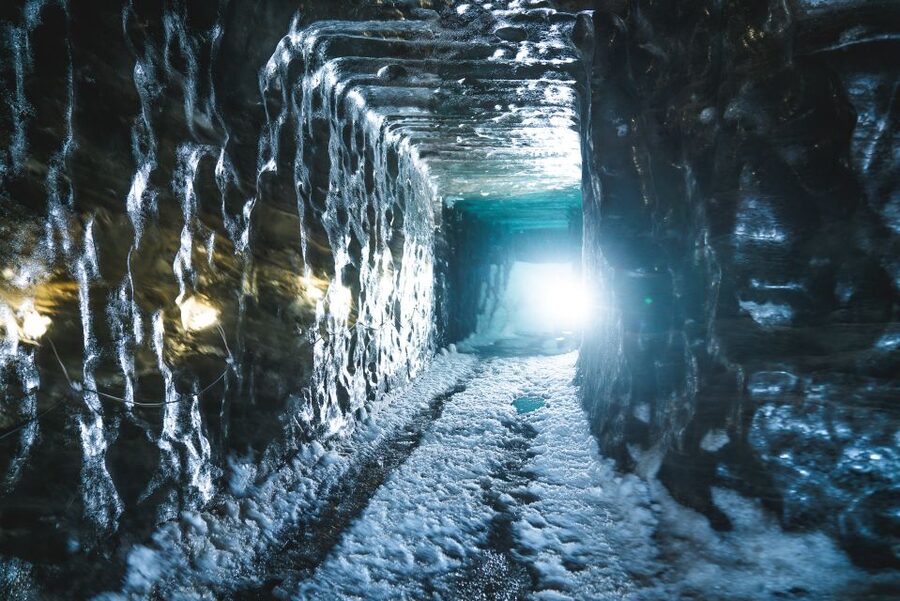 From Gullfoss: Langjökull Ice Cave and Snowmobile Tour - The return by monster truck