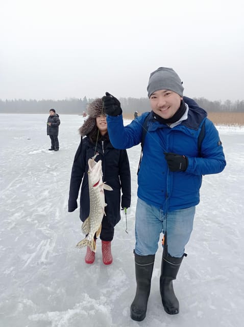 From Helsinki: Bodom Lake Ice Fishing with Food & Drinks - What pilkki fishing feels like for a first-timer
