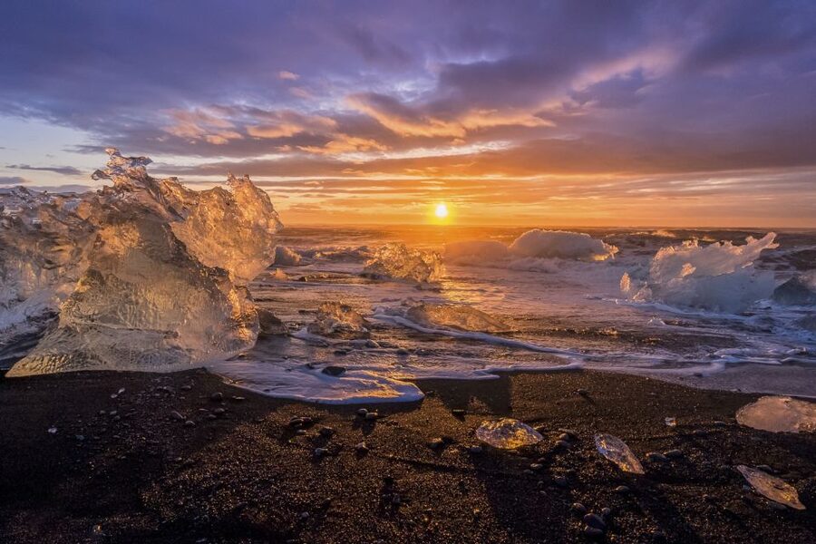 From Reykjavik 2-Day South Coast Tour with Blue Ice Cave - Entering a seasonal blue ice cave