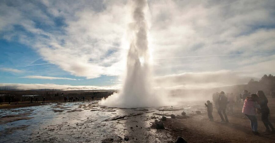 From Reykjavik: 3 Day Family Package - Day one: geysers, waterfalls, history, and Kerið