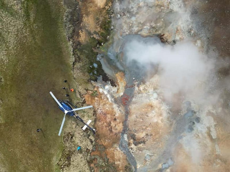 From Reykjavik: Fire And Ice Helicopter Tour with 2 Landings - Landing in the Hengill Geothermal Area