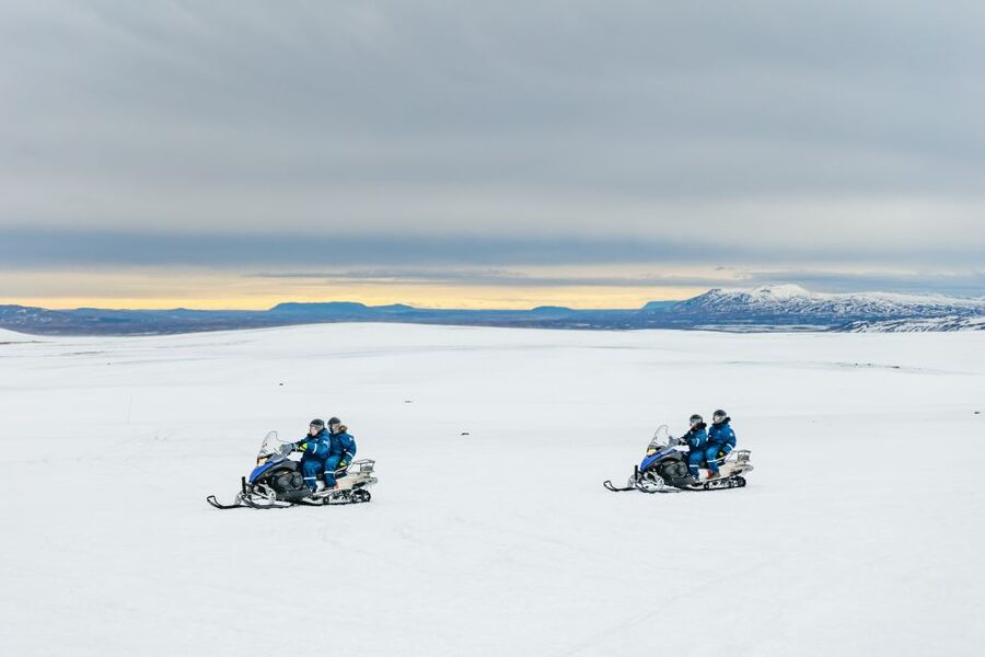 From Reykjavik: Golden Circle and Glacier Snowmobile Tour - Strokkur and the hot ground at Geysir