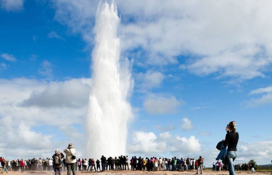 From Reykjavik: Golden Circle and Secret Lagoon Day Tour - Geysir and Strokkur: steam, mud, and a sudden burst of water