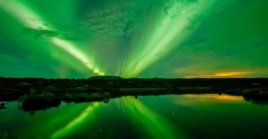 From Reykjavik: Northern Lights Boat Cruise - Watching the aurora from the deck