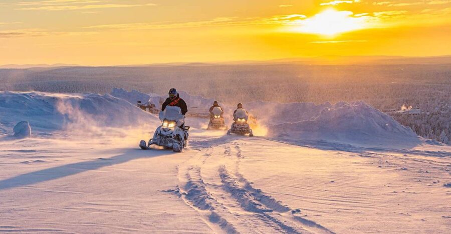 From Rovaniemi: Guided Lapland Snowmobile Adventure - Through Taiga trees and frozen country