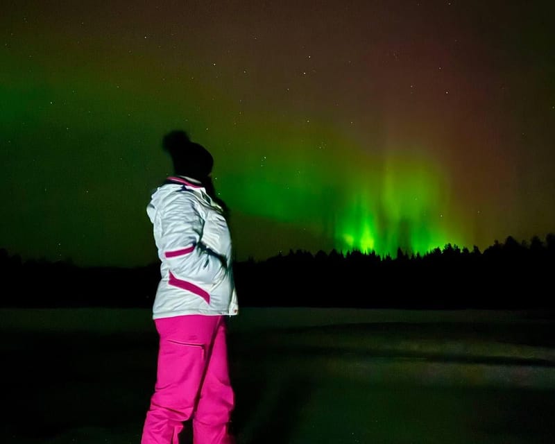 From Rovaniemi: Night Tour in Search of the Aurora with BBQ - Stop two: viewpoint, tea, and a darker sky