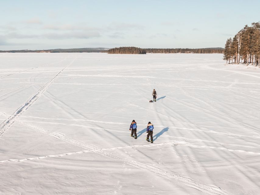 From Rovaniemi: Snowshoeing and Ice Fishing Tour - Making a fire without matches