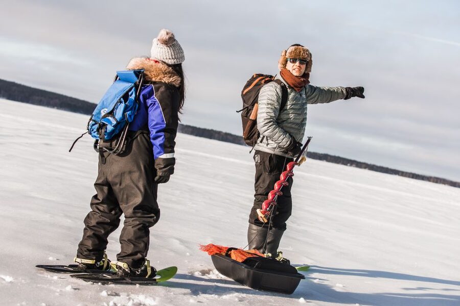 From Rovaniemi: Snowshoeing and Ice Fishing Tour - What to wear and what to bring
