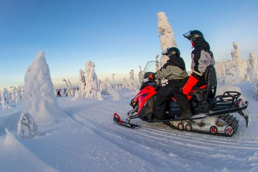 From Sirkka: Lapland Snowmobile Safari in Levi - Riding from Sirkka into Lapland’s winter country
