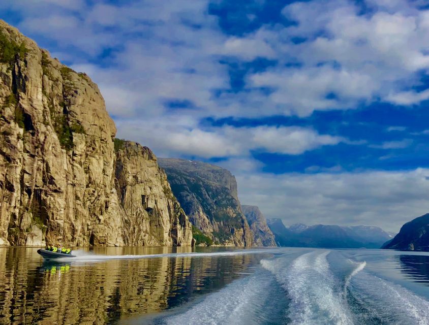 From Stavanger: RIB Tour to Lysefjord - Waterfalls, fresh water, and a little spray