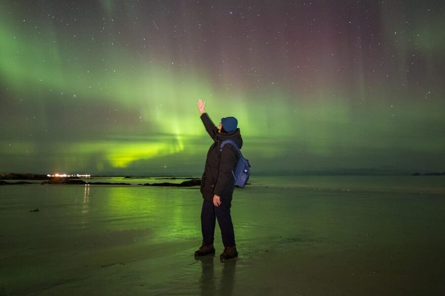 From Svolvaer: Private Northern Lights Search Trip - Meeting guides Andrea and Eric