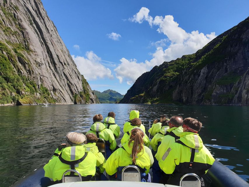 From Svolvaer: Trollfjorden Wildlife RIB Cruise - Leaving Svolvaer through Øyhellsundet