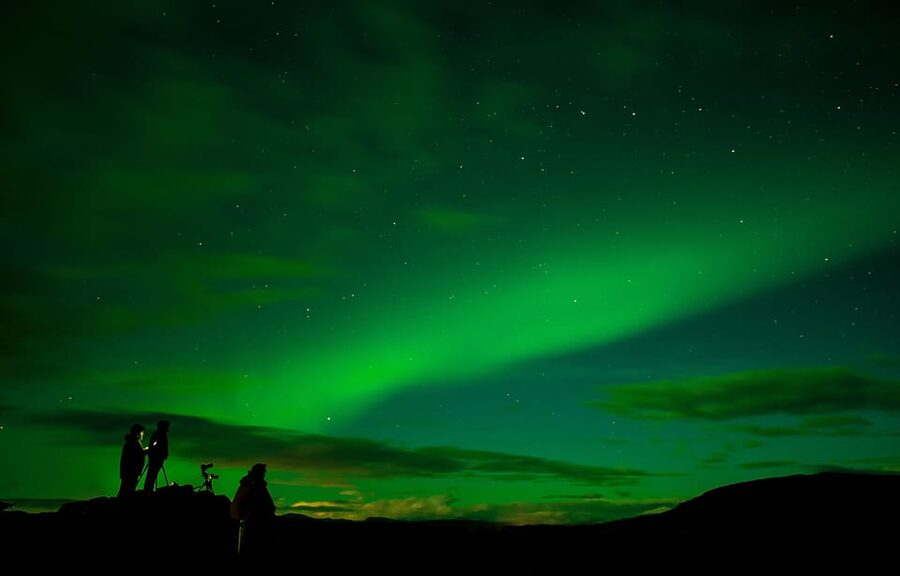 From Tromsø: Aurora Snowshoe Hike - Watching for green, purple, and pink light
