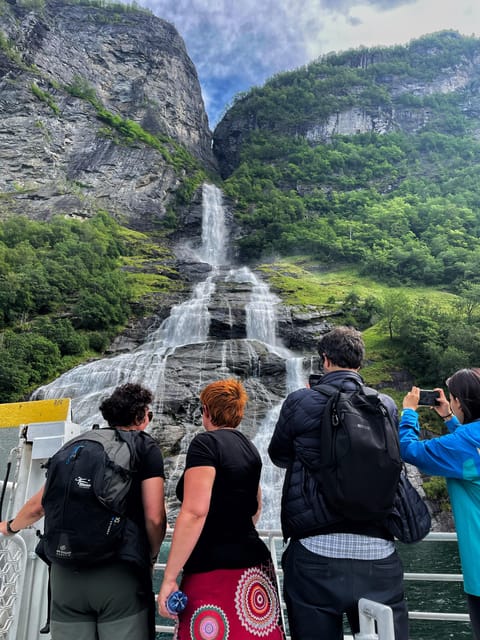 Geiranger Fjord Boat Tour with Waterfall Tasting - The Seven Sisters from the water