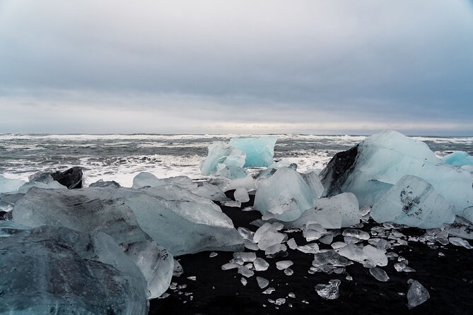Guided Glacier Lagoon and Diamond Beach Day Trip from Reykjavik - Diamond Beach turns ice into sculpture
