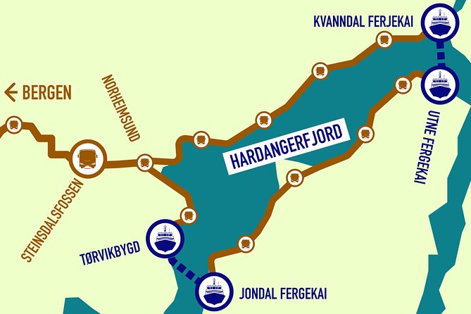 Guided tour to Hardanger Fjord, Waterfalls and Ferry Crossing - Three waterfalls, three different moods