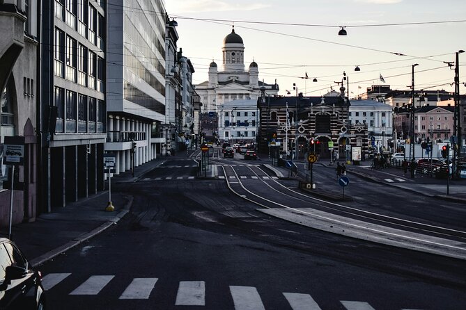 Helsinki Walking Tour at Helsinki Architecture - Pohjola Insurance Building and Finlandia Hall