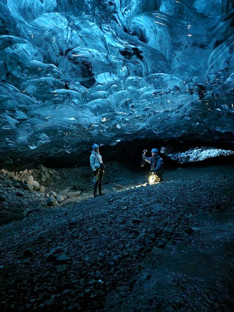 Jökulsárlón: Blue Ice Cave Tour and Glacier Walk - Inside a blue ice cave