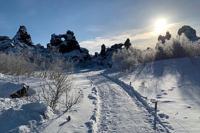 Lake Myvatn and Godafoss Waterfall Day Tour from Akureyri - Grjotagja combines a cave and a rift