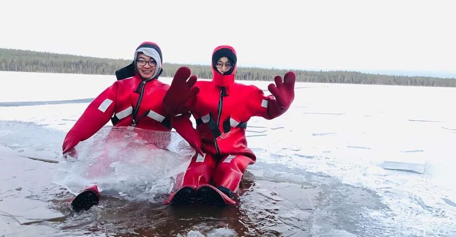 Lapland: Ice Fishing, Floating & BBQ Snow Adventure - A frozen-lake lesson in Finnish Lapland