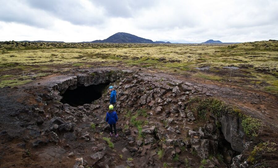 Leidarendi Cave: Lava Tunnel Caving from Reykjavik - Walking 150 meters toward The End of the Road