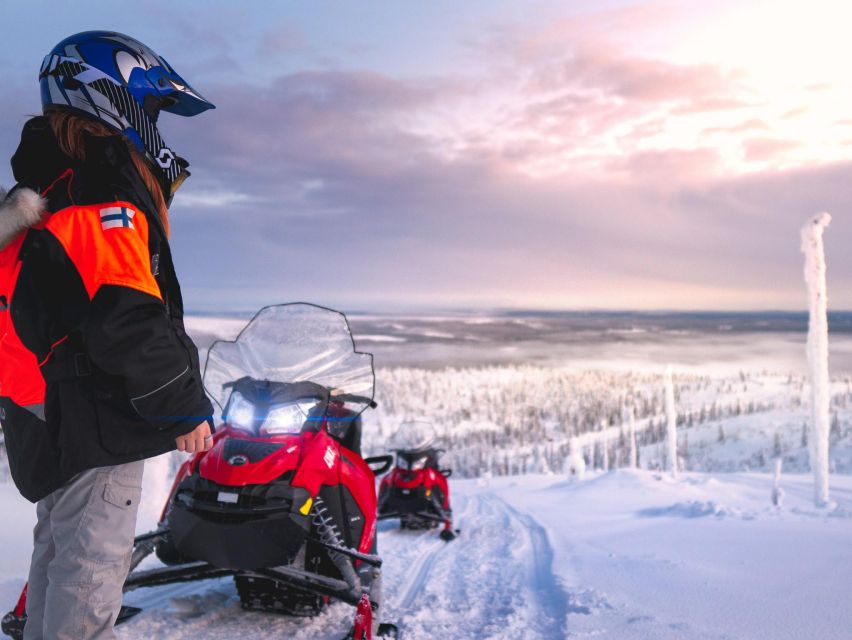 Levi: 4 Hour Snowmobile Safari to the Fells in Levi - The first 105 minutes through forest and frozen swamp