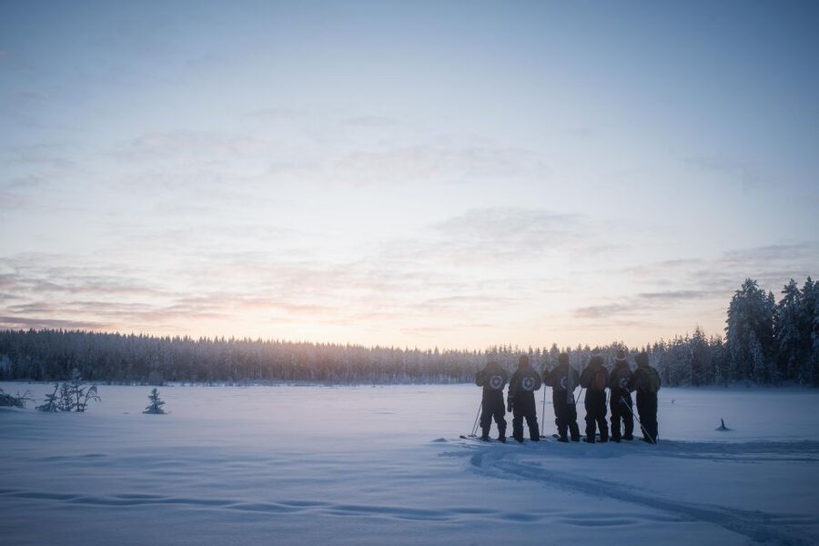 Levi: Backcountry Skiing Adventure - The fire stop and light barbecue lunch
