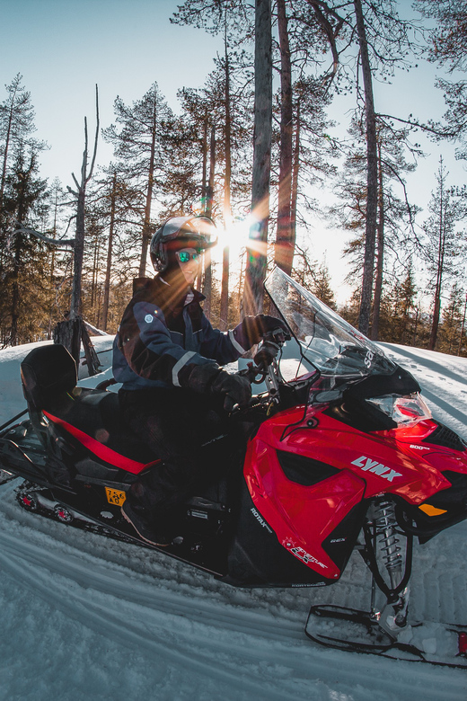 Levi: Easy Snowmobile Safari into the Nature - Sharing the snowmobile changes the value